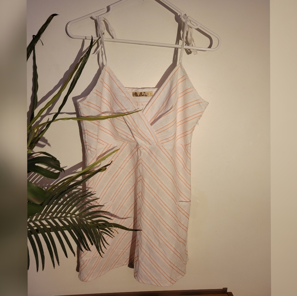 Flo striped white dress